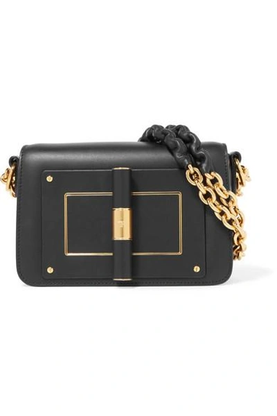 Shop Tom Ford Natalia Small Leather Shoulder Bag In Black