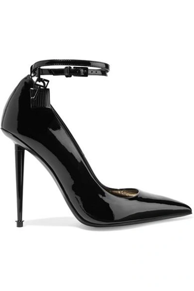 Shop Tom Ford Padlock Patent-leather Pumps In Black