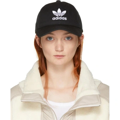 Shop Adidas Originals Black Trefoil Cap