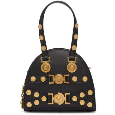 Shop Versace Black Small Medusa Bowling Bag In K41ot Black