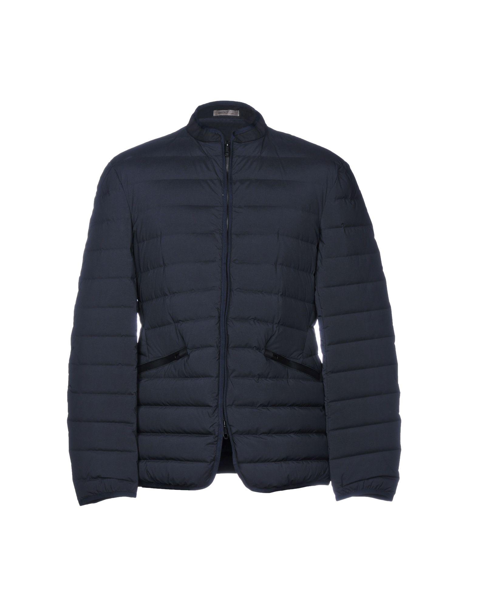 Armani Collezioni Down Jacket In Dark 