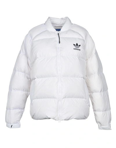 Shop Adidas Originals Down Jacket In White