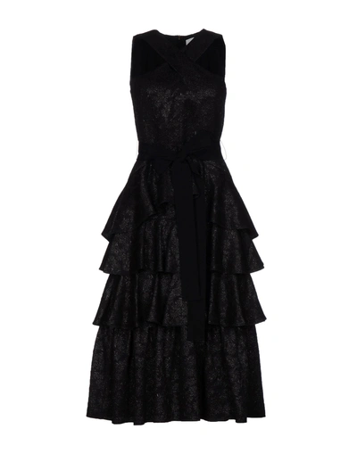 Shop Erdem Midi Dress In Black