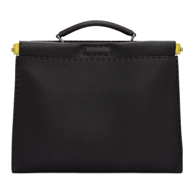 Shop Fendi Black Bag Bugs Peekaboo Briefcase In F0r2a Blk