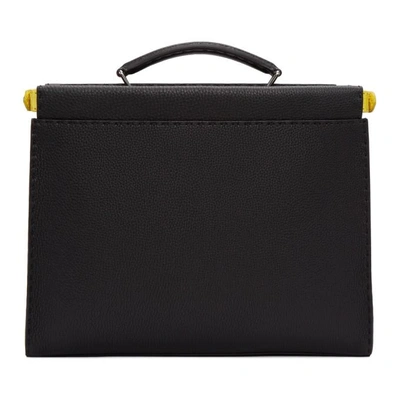 Shop Fendi Black Bag Bugs Peekaboo Briefcase In F0r2a Blk