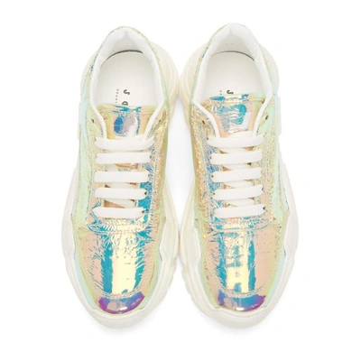 Shop Joshua Sanders Multicolor Holographic Zenith Light Sneakers