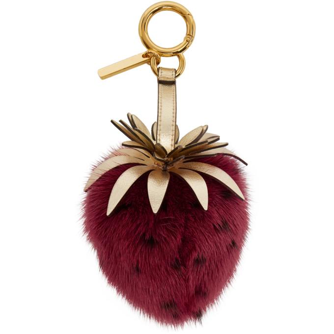 fendi strawberry keychain