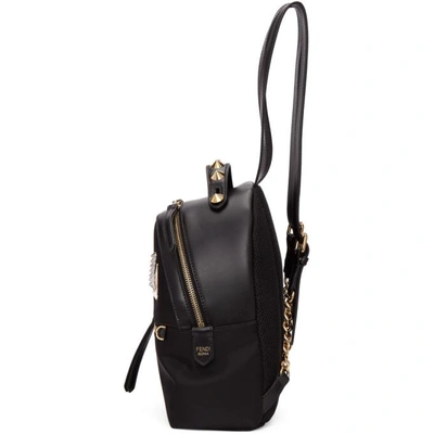 Shop Fendi Black Mini 'bag Bugs' Zaino Backpack