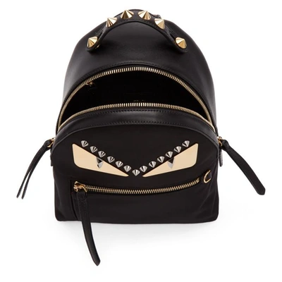 Shop Fendi Black Mini 'bag Bugs' Zaino Backpack