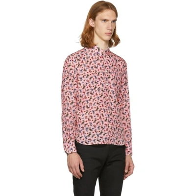 Shop Saint Laurent Pink Dirt Bike Shirt In 6749 Pink