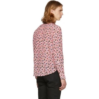 Shop Saint Laurent Pink Dirt Bike Shirt In 6749 Pink