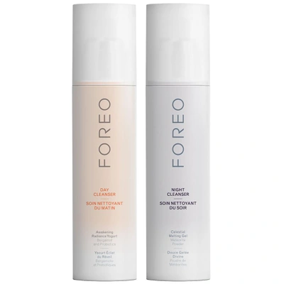 Shop Foreo Day & Night Cleanser Pack - Designed For Luna, 2 100ml Bottles In White