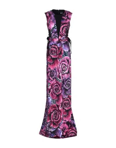 Shop Just Cavalli Long Dress In Mauve