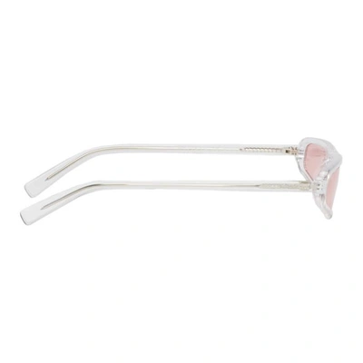 Shop Nor Transparent And Pink Phenomenon Micro Sunglasses In Transp/rose
