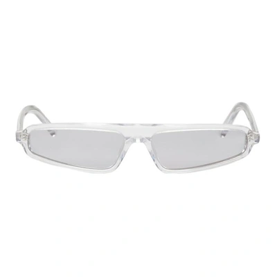 Shop Nor Transparent And Grey Phenomenon Micro Sunglasses In Transp/grey