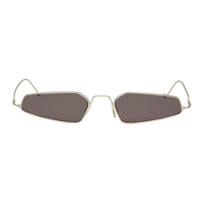 Shop Nor Silver And Black Dimensions Micro Sunglasses In Silv/black