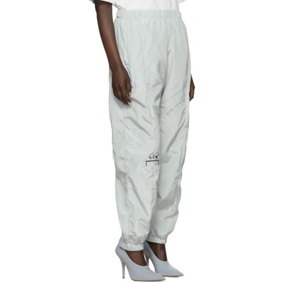 Shop A-cold-wall* Grey Embroidered Nylon Lounge Pants In Pale Slateb