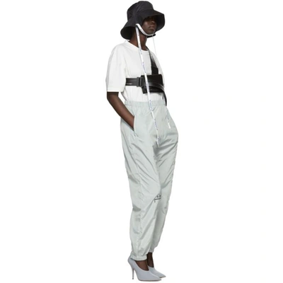 Shop A-cold-wall* Grey Embroidered Nylon Lounge Pants In Pale Slateb