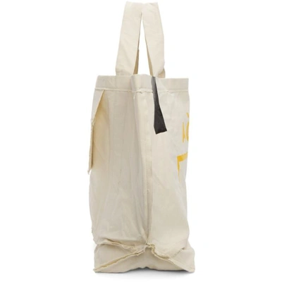 Shop A-cold-wall* Beige Plastic Frayed Tote In Neutral