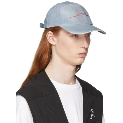 Shop A-cold-wall* Grey Stretched Logo Cap In Slate