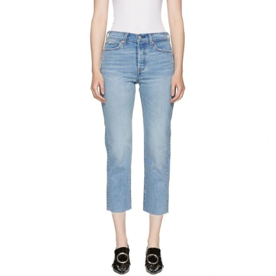 Shop Levi's Levis Blue Wedgie Straight Jeans In Rough Tide