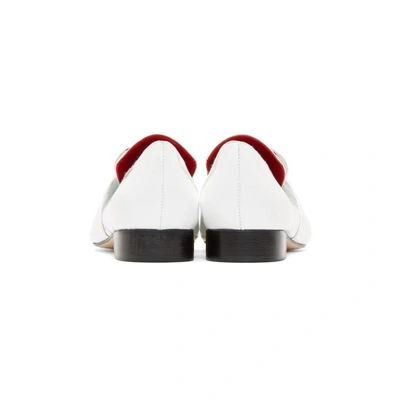 Shop Dorateymur White Patent Harput Loafers