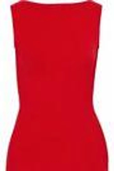 Shop Bailey44 Woman Lace-up Jersey Top Red