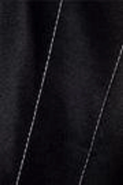 Shop 3.1 Phillip Lim Cold-shoulder Faux Pearl-embellished Silk-satin Top In Black