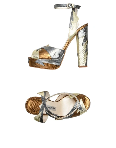 Shop Terry De Havilland Sandals In Platinum