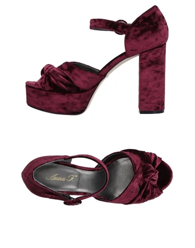 Shop Anna F . Woman Sandals Purple Size 6 Textile Fibers