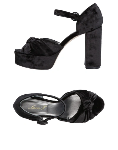 Shop Anna F. Sandals In Black