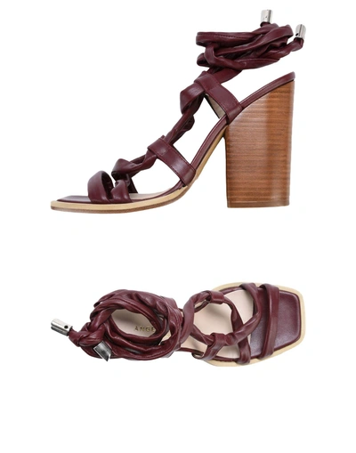 Shop Angela Chiara Venezia Sandals In Deep Purple