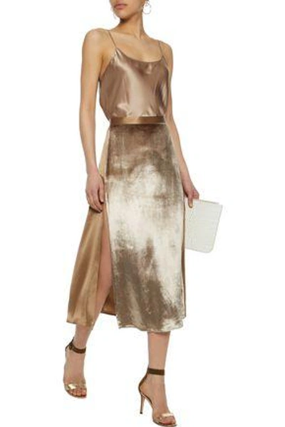 Shop Vince Woman Silk-satin Camisole Sand