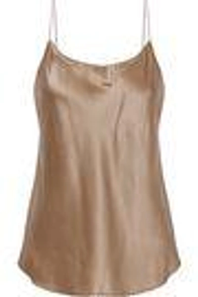 Shop Vince Woman Silk-satin Camisole Sand