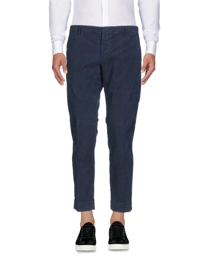 Shop Paolo Pecora Man Pants Midnight Blue Size 34 Cotton, Elastane