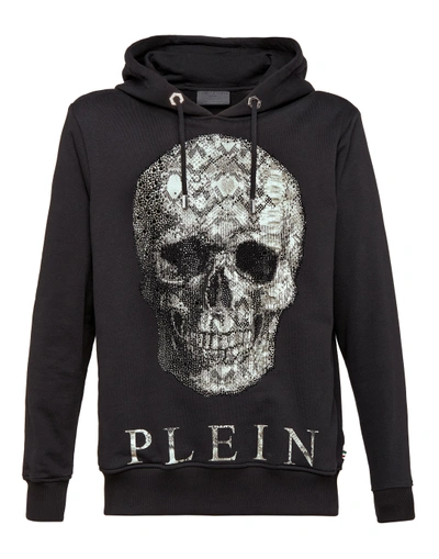 Shop Philipp Plein Hoodie Sweatshirt Python Skull In Black