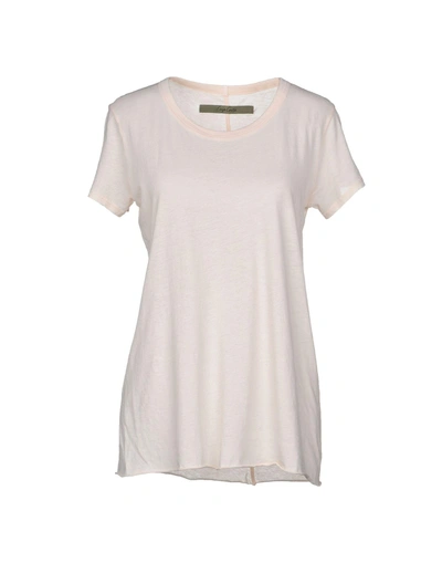 Shop Enza Costa T-shirts In Light Pink