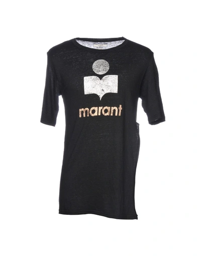 Shop Isabel Marant Étoile Marant Étoile Man T-shirt Black Size Xl Linen