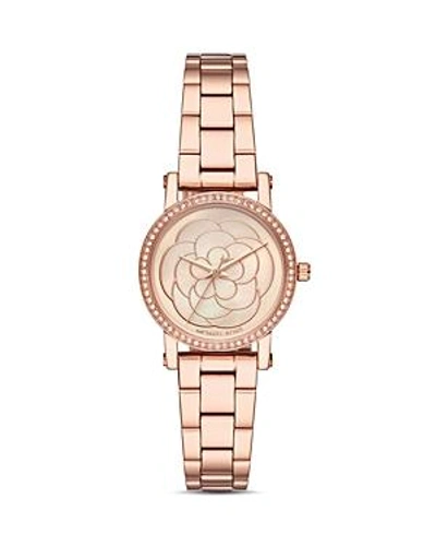 Shop Michael Kors Petite Norie Watch, 28mm X 3 Mm In Rose Gold