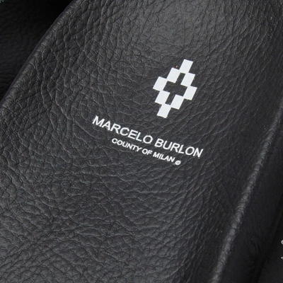 Shop Marcelo Burlon County Of Milan Marcelo Burlon Wings Logo Slider In Black