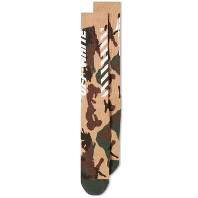 Shop Off-white Wing Off Sock In Green