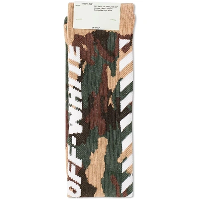 Shop Off-white Wing Off Sock In Green
