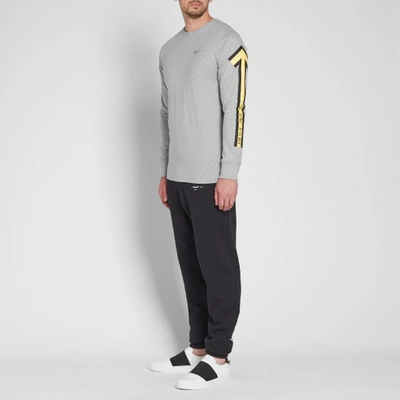 Shop Off-white Long Sleeve Arrows Tee In Grey