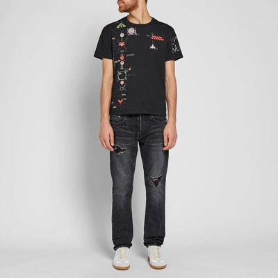 Shop Valentino Video Game Print Tee In Black