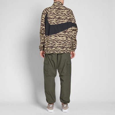 Nike Men's Sportswear Vaporwave Swoosh Woven Half-zip Jacket, Brown In  Green | ModeSens