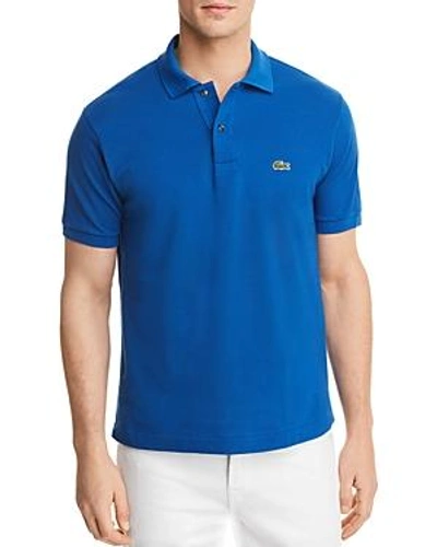 Shop Lacoste Short Sleeve Pique Polo Shirt - Classic Fit In Electric Blue