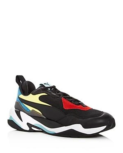 Shop Puma Men's Thunder Spectra Color-block Low-top Sneakers In Black