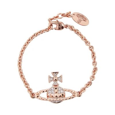 Shop Vivienne Westwood Mayfair Bas Relief Rose Gold Tone Bracelet