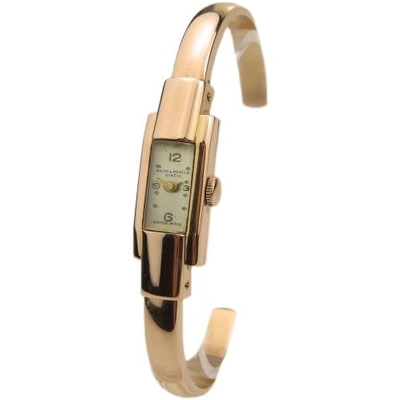 Shop Baume & Mercier Vintage 18k Rose Gold Mechanical