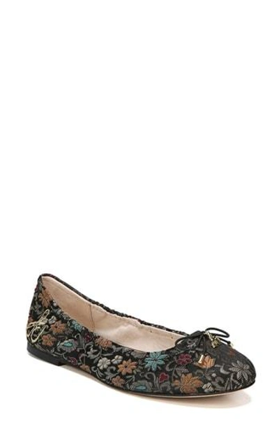 Shop Sam Edelman 'felicia' Flat In Black Multi Floral Print